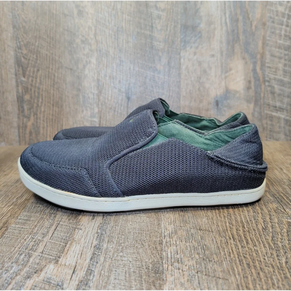 Olukai Nohea Mesh Slip-On All Weather Lightweight Sneaker Men's 8.5 Navy Blue